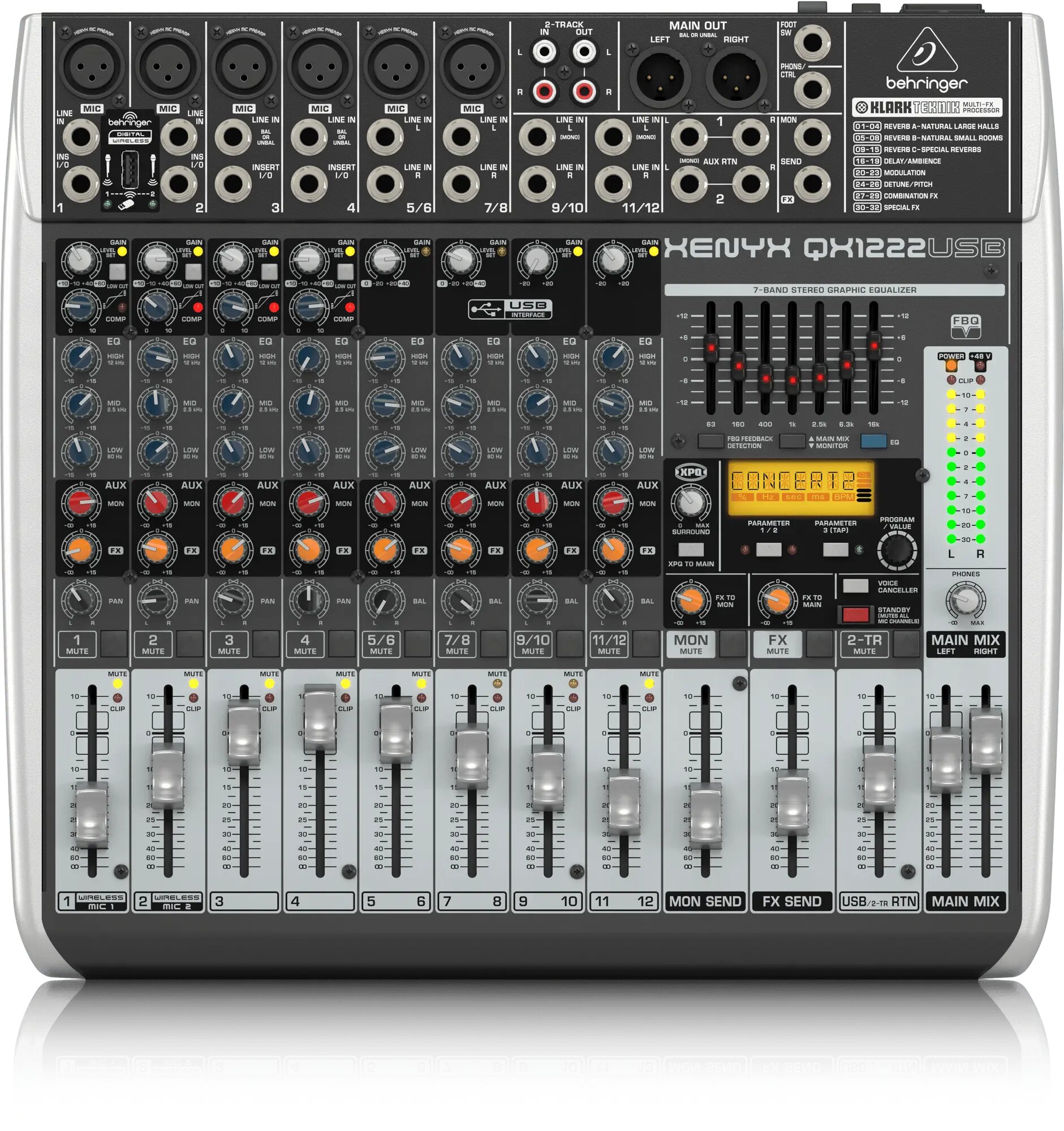 Аналоговый микшер Behringer XENYX QX1222USB