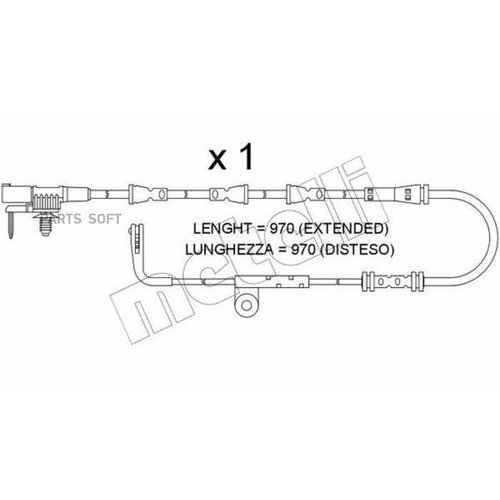 METELLI SU388 Датчик износа тормозных коодок