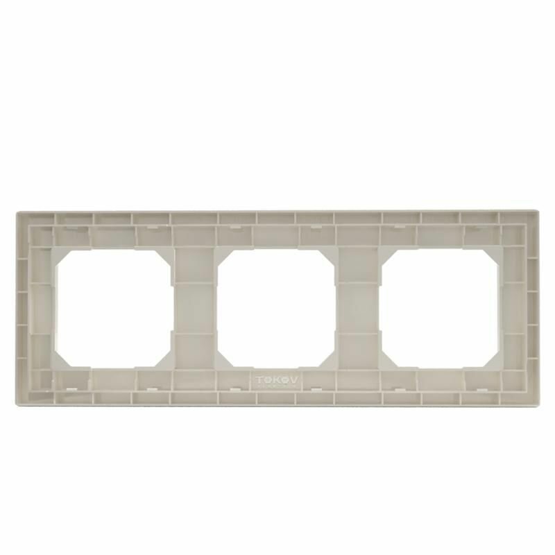 Рамка 3-м Pixel универс. беж. TOKOV ELECTRIC TKE-PX-RM3-C02 - фото №4