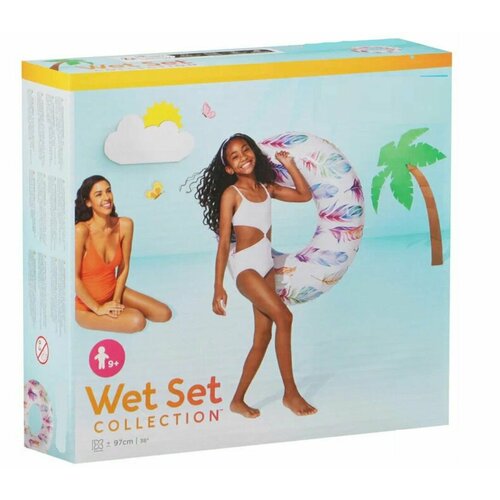 Круг надувной Перья с ручками 97 см 1236₽