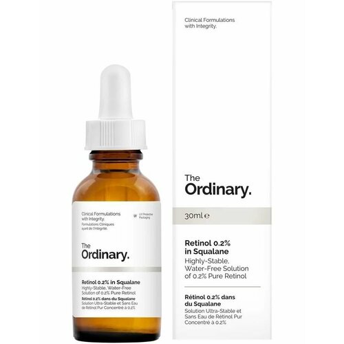 Сыворотка с ретинолом в сквалане 0,2% TheOrdinary Retinol 0.2% in Squalane, 30 мл, это высокостабильный ретинол, ингредиент, который может уменьшить появление старения с впечатляющими результатами
