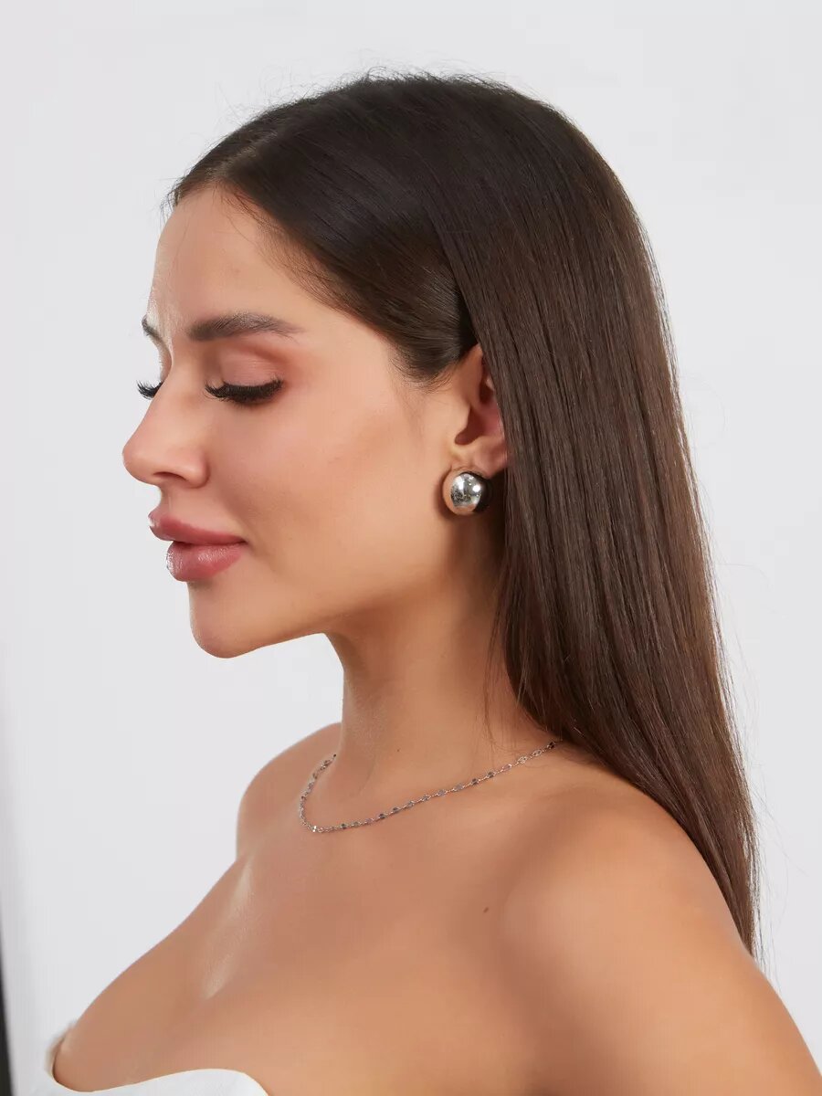 Серьги MAIRA, размер 20 мм, серебро — фото 1