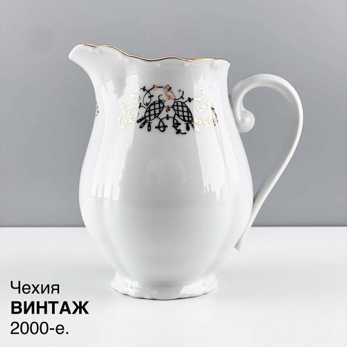 Винтажный молочник Золотая хвоя Фарфор Haas Czjzek Чехия 2000-е 1700₽
