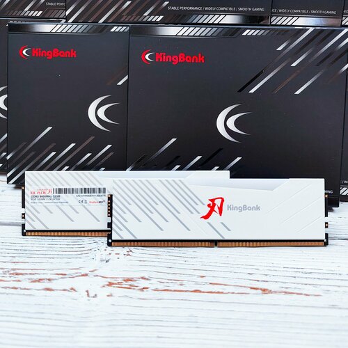 KingBank Оперативная память DDR5 6000MHz 64GB White RGB 2x32 ГБ Sharp Blade 2340000₽