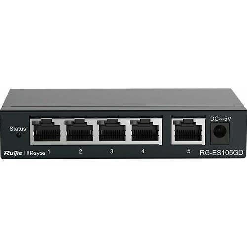 Reyee 5-Port Gigabit unmanaged Switch 5 Gigabit RJ45 Ports Steel Case 1522₽