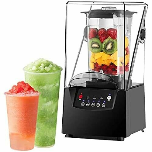 Блендер для смузи 2 л коммерческая звукоизоляция 5 предустановок и 17000 обмин Идеально подходит для чая с молоком кофе десертов и развлекательных магазинов звукоизоляционный капюшон для измельченного мороженого 5165000₽