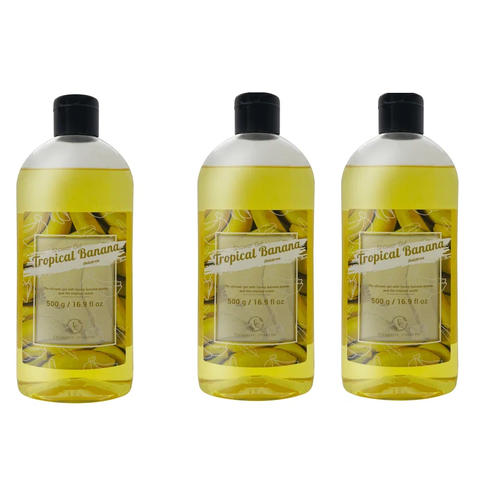 Гель для душа Exclusive Cosmetic Тропический банан, антистресс, 500 г, 3 шт
