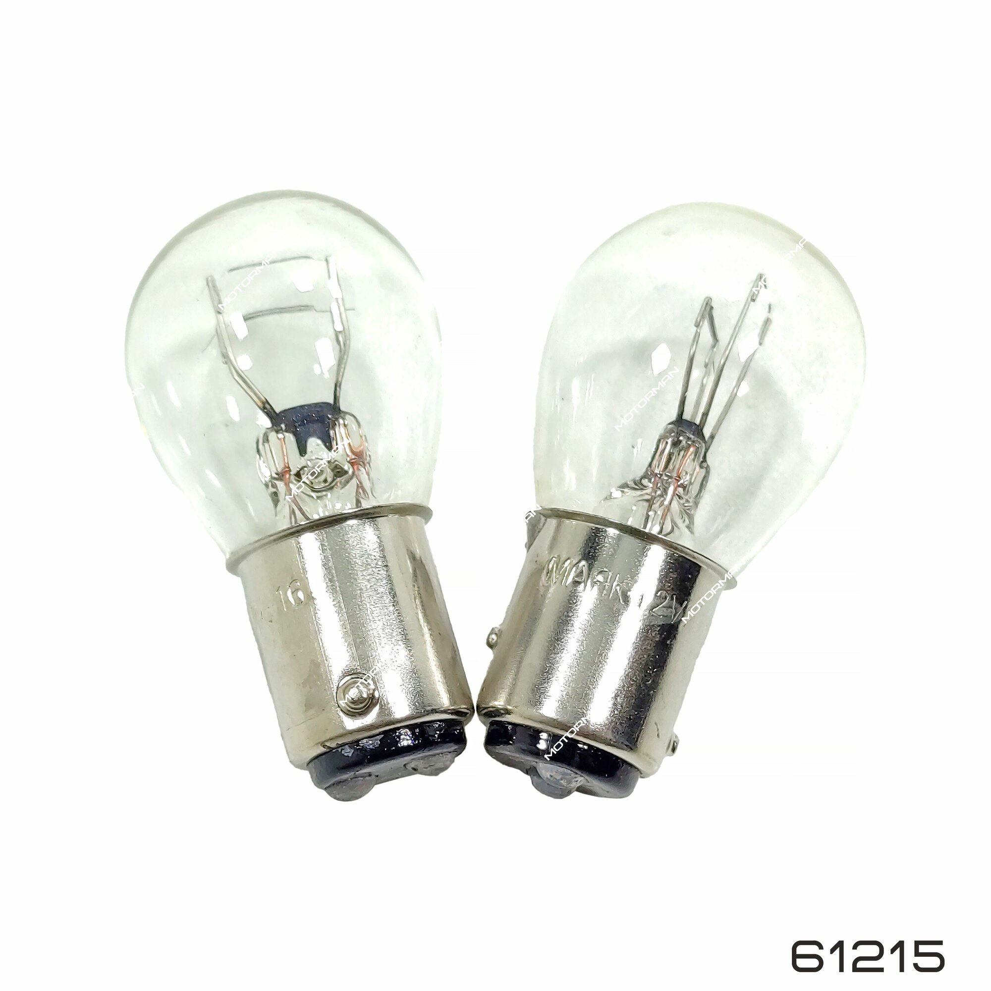 Лампа накаливания P21/5W. 12V-21/5W, BAY15D, WHITE (комплект 10 шт)