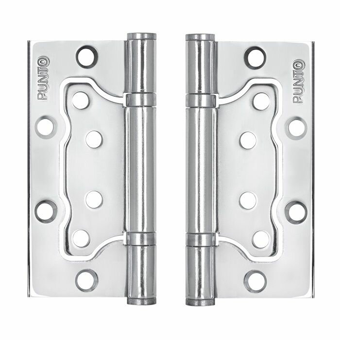 Петли дверные универсальные 2 шт. без врезки Punto хром