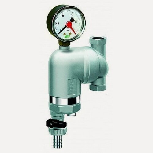 Изображение товара Фильтр Far 100мкм, с магн. встав, с манометром, Max: 95 °C, 25 бар, поворот. соед. 1/2" ВР