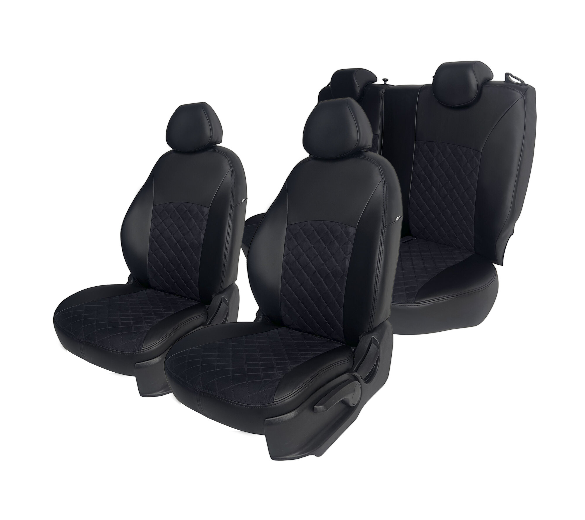 Чехлы на сиденья MITSUBISHI Lancer 9 2003-2009 г. Седан Раздельная спинка заднего ряда 60/40, сиденье сплошное.