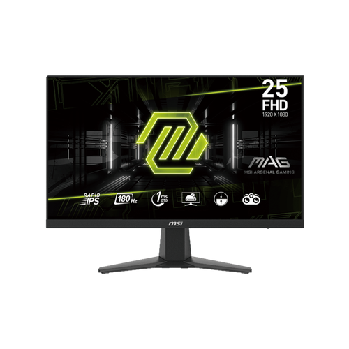 Монитор MSI MAG 256F 245 169 FHD1920x1080 Rapid IPS Flat1msGTG10001100M1250nit1781782xHDMI 201xDP 12 Tilt VESA180HZ Black1y war-ty 9S6-3BC11H-020 13479₽