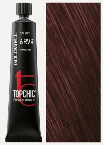Изображение товара Goldwell Topchic - стойкая крем краска 6N@RV темный блонд с красно-фиолетовым сиянием (фиалковый блонд) 60 мл