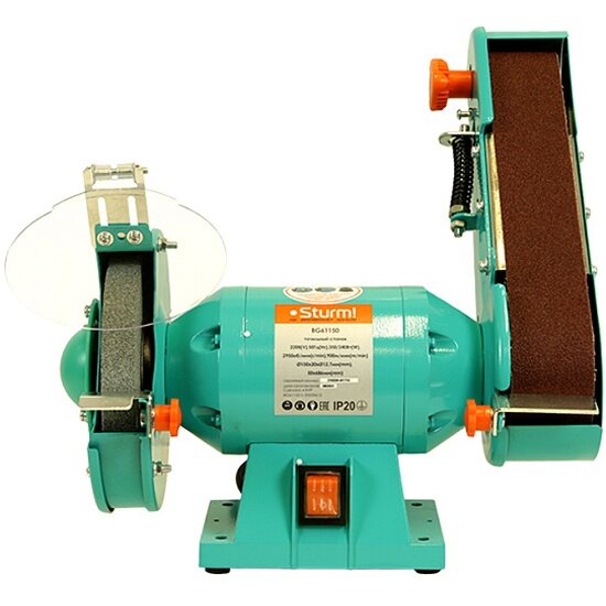 Точильный дисково-ленточный станок Sturm! BG61150150 мм 50х686 350 Вт адапт. Д. заточки сверл