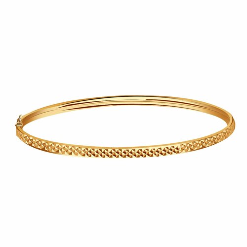 Жесткий браслет Diamant online, красное золото, 585 проба, длина 18 см.