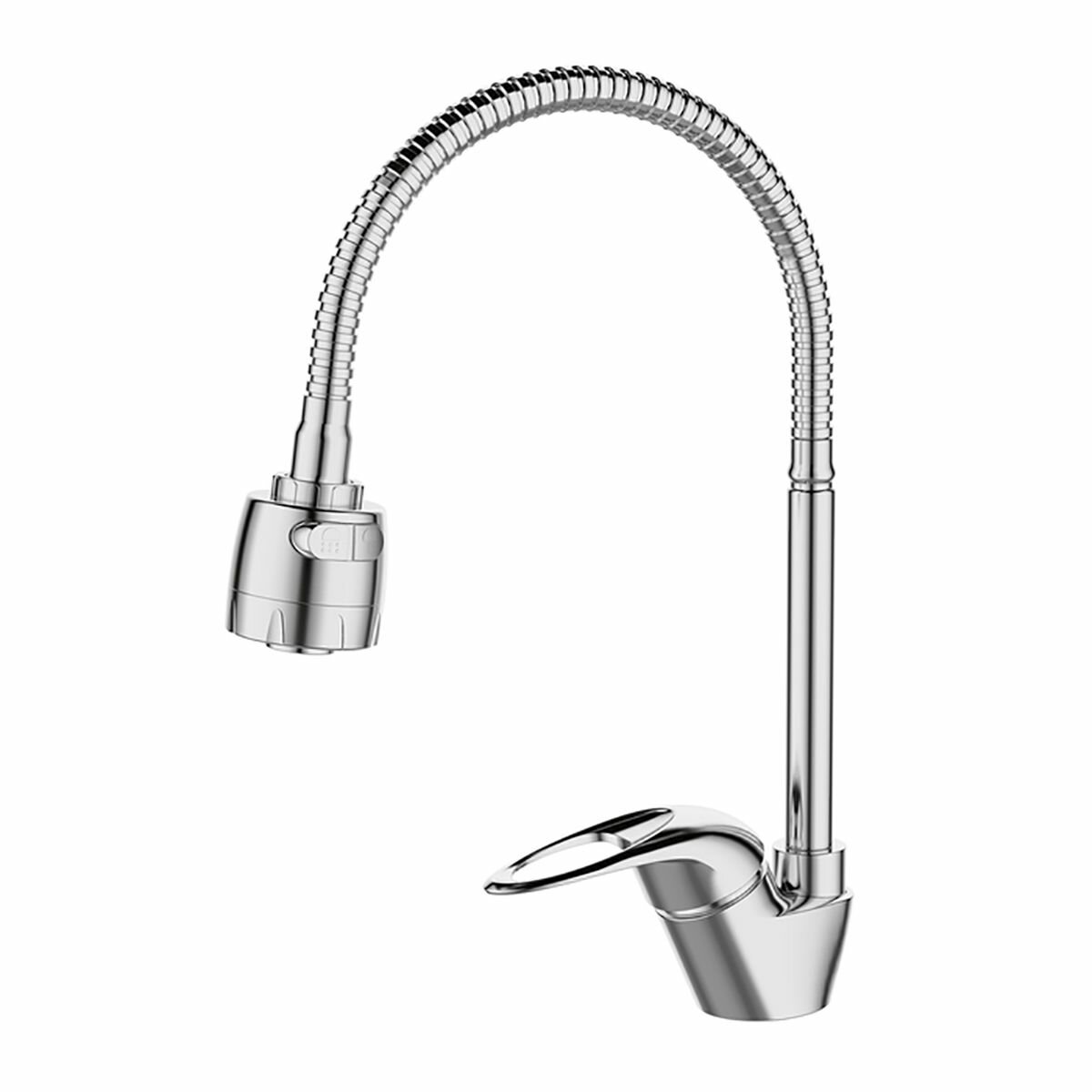 Смеситель для кухни Milardo Meal, с гибким изливом, глянцевый хром