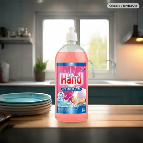 Ополаскиватель для посудомоечных машин HAND, флакон 1 кг