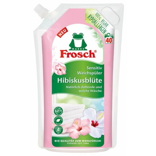 фото Frosch концентрированный ополаскиватель для белья цветок гибискуса, 1 л