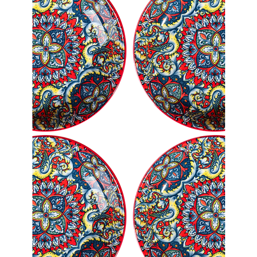 Тарелка сервировочная для вторых блюд Homium Kitchen, Multi, Маракеш, Восток, D20.5, цвет оранжевый