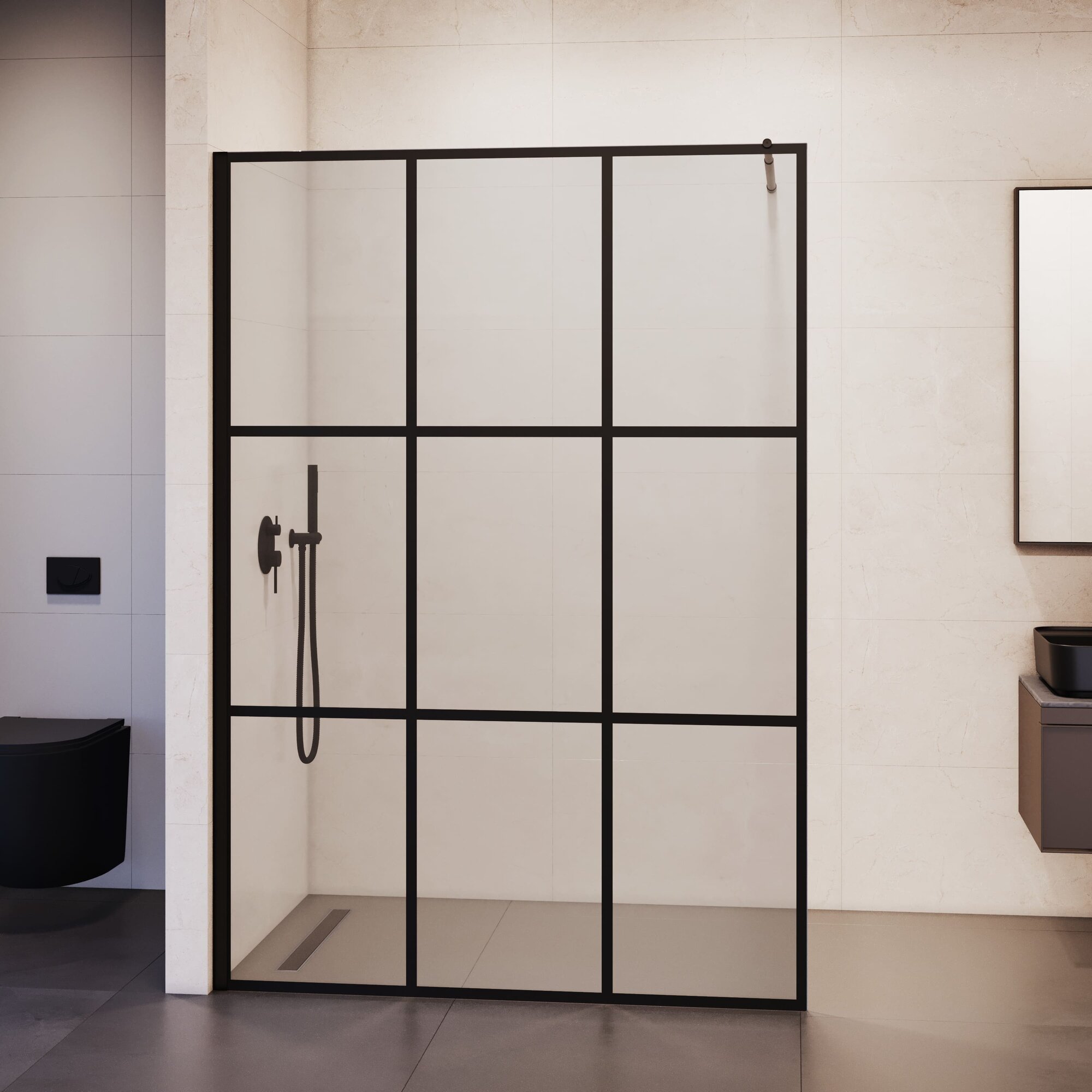 Душевая перегородка RGW WA-010B 100х195 стекло матовое - фото №2