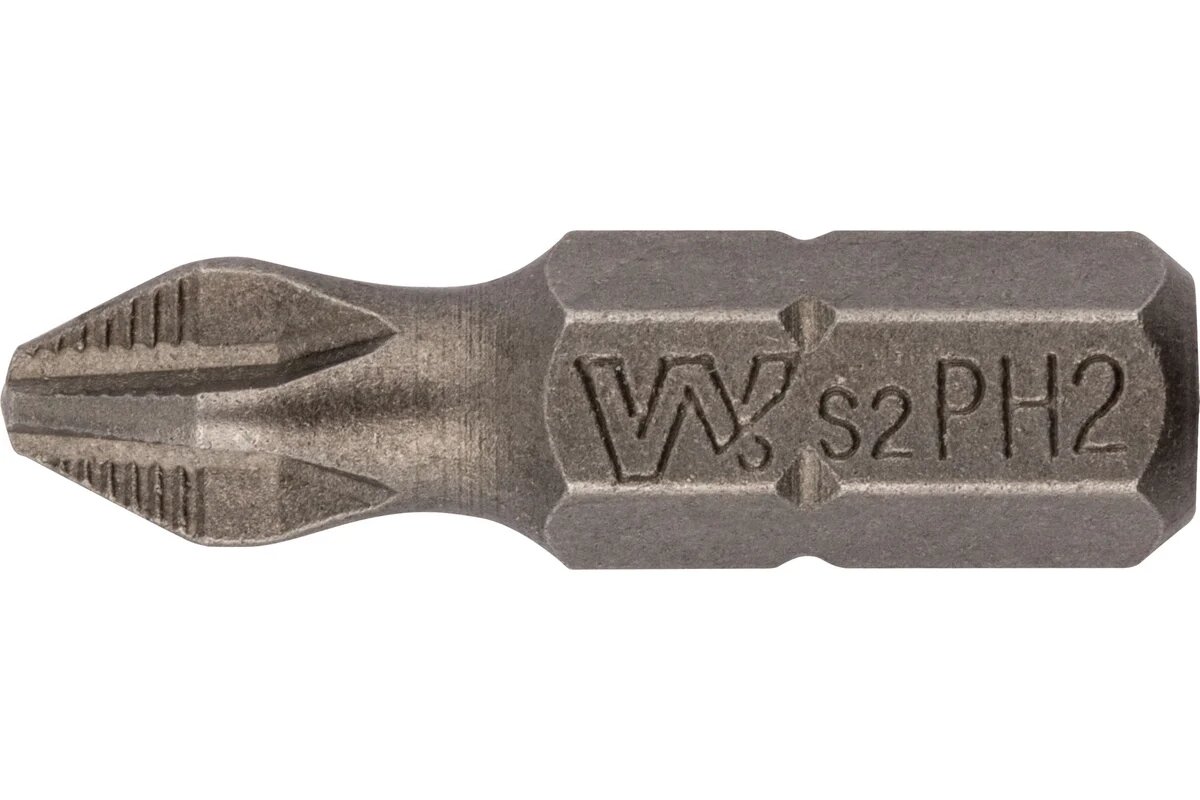WHIRLPOWER Биты WP сталь S2 с насечкой Профи 20 шт. 25мм PH2 57562