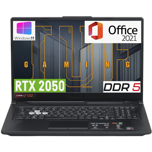 Игровой ноутбук 17,3" ASUS TUF: Ryzen 7-7435HS,32 Gb DDR5, SSD 1 TB, RTX 2050-4 GB, Win 11 Pro+MS Office, рус. клав.