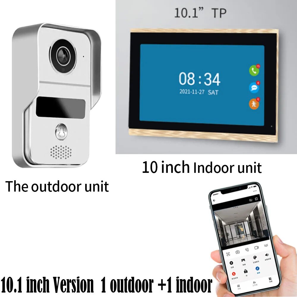 LUCKING DOOR Tuya Smart Wi-Fi видеодомофон 10 дюймов