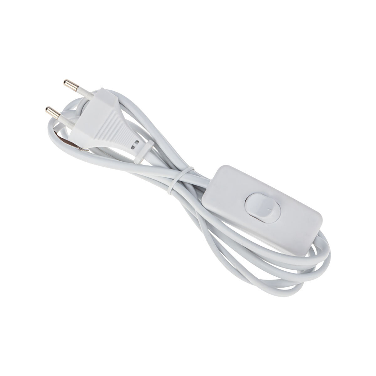 Шнур Rexant с выключателем и плоской вилкой 2 x 075 мм² 18 м белый