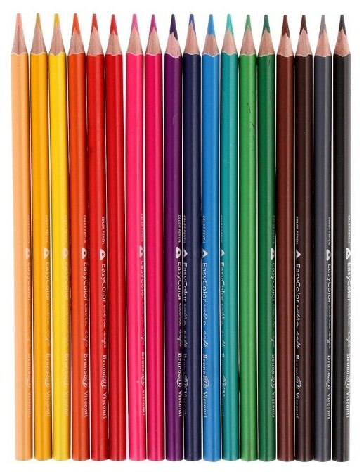 Карандаши цветные "Easycolor" (18 цветов, трехгранные) (30-0029) - фото №6