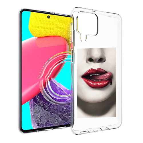 Чехол MyPads губы-вампирши для Samsung Galaxy M53 (SM-M536) задняя-панель-накладка-бампер