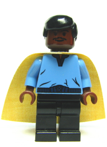 Минифигурка Lego Star Wars Lando Calrissian, Cloud City Outfit (Smooth Hair) sw0105 Used