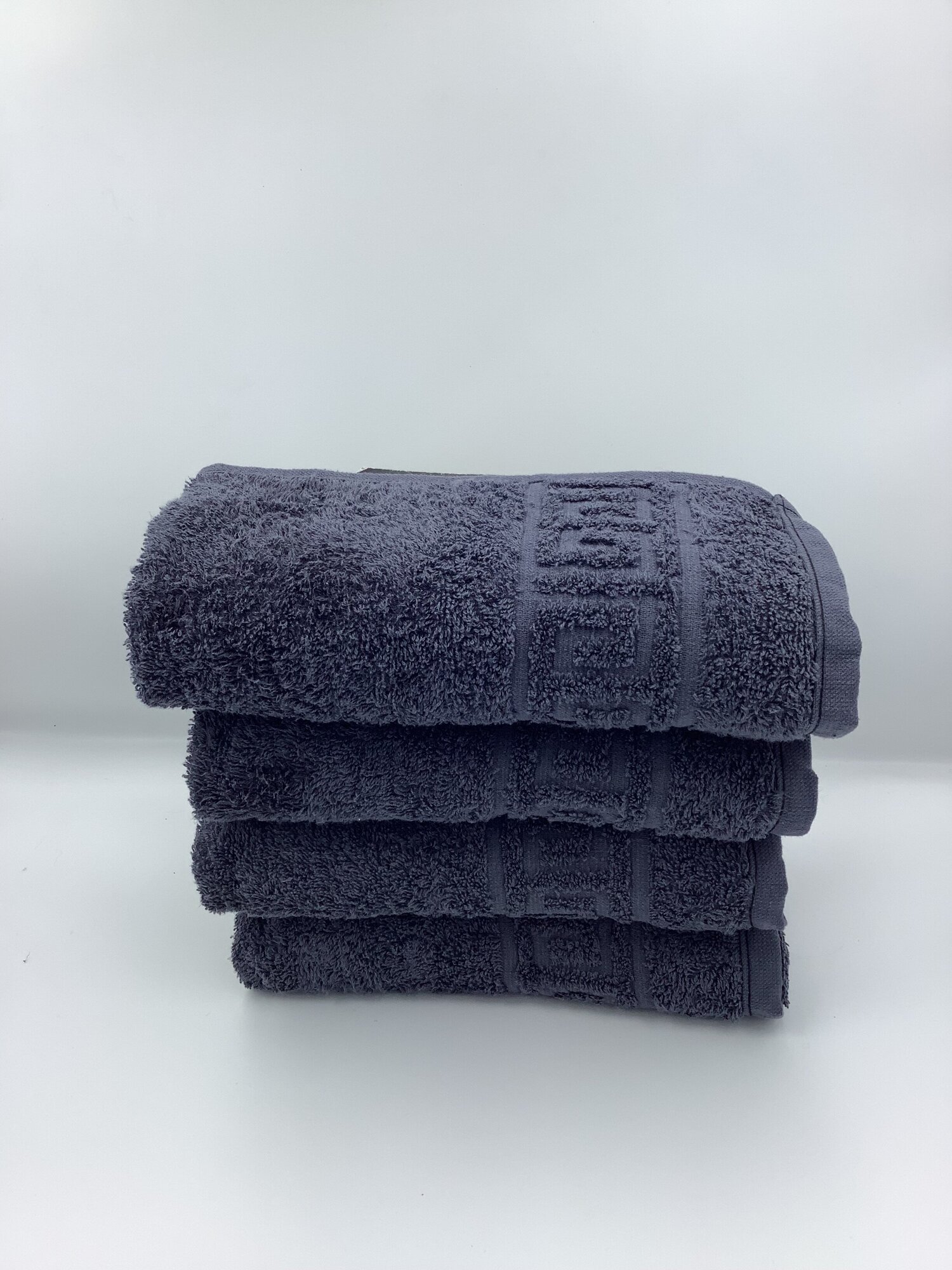 Набор банных полотенец, махровые полотенца для рук и ног 40х70 см. 4 шт. 430 гр. Хлопок 100% "Ашхабадский текстильный комплекс" графит