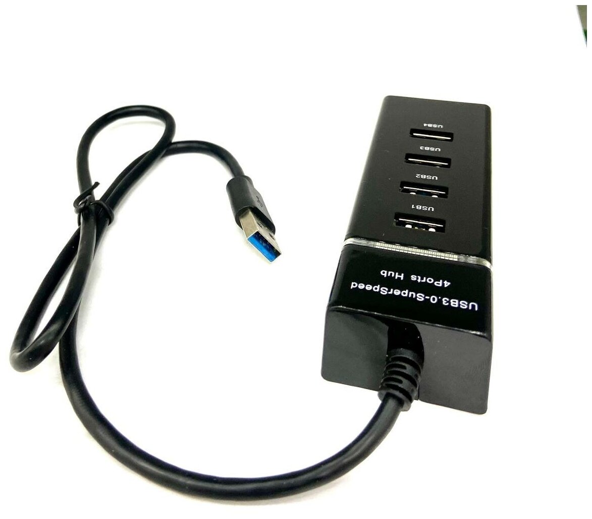 Разветвитель USB 3.0 на 4 порта , Hub USB 3.0 4 Ports , провод 30 см