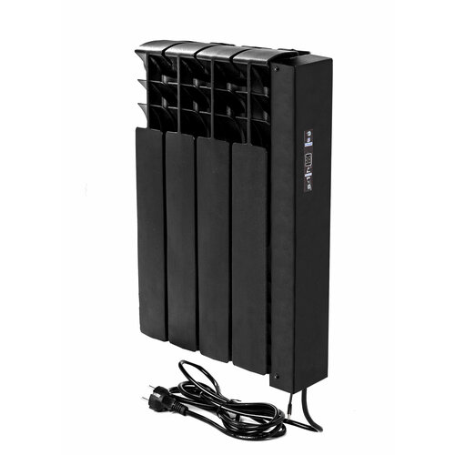 Радиатор отопления электрический настенный Normand 4 с электронным терморегулятором черный 2302000₽