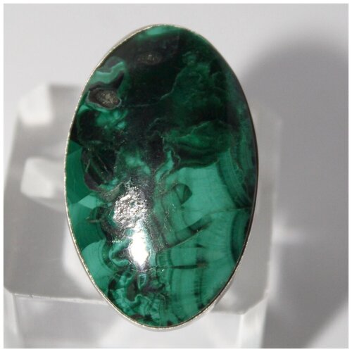 фото Кольцо с камнем малахит "true stones"