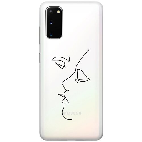 Силиконовый чехол с принтом Faces для Samsung Galaxy S20 / Самсунг С20 силиконовый чехол с принтом two faces для samsung galaxy s20 самсунг с20