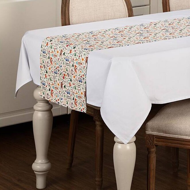 Santalino Дорожка на стол Наив цвет: белый (40х120 см)