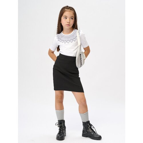 Школьная юбка КотМарКот, размер 146, черный юбка котмаркот размер 146 розовый