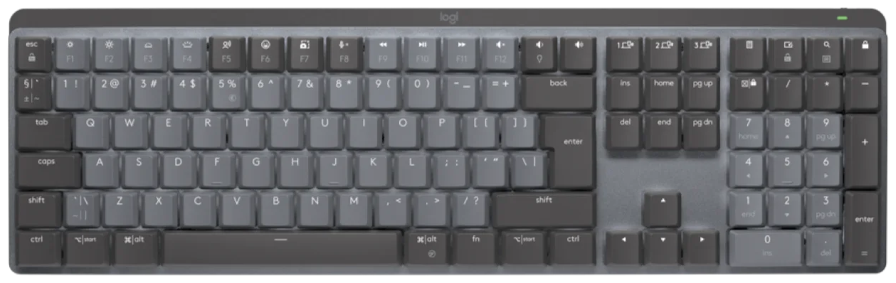 Клавиатура Logitech MX Mechanical Clicky, графитовый, английская раскладка