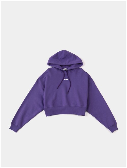 Женское худи MSGM Micro Logo Hoodie, фиолетовый, M