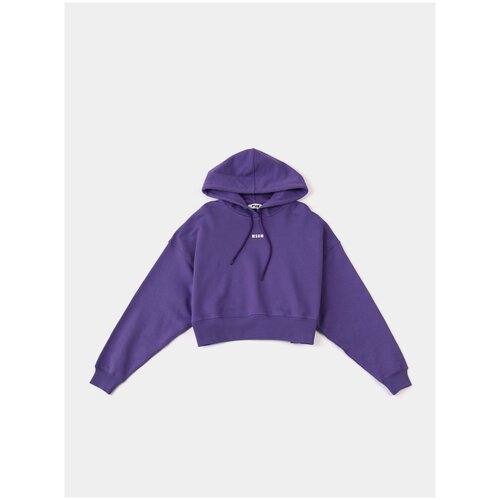 Женское худи MSGM Micro Logo Hoodie, фиолетовый, L