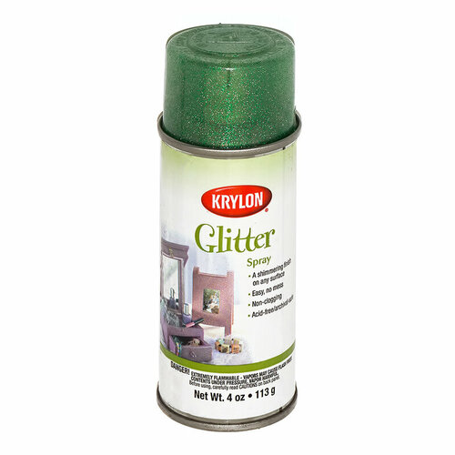 Лак с блестками Krylon Glitter Spray, Glamorous green, 113гр