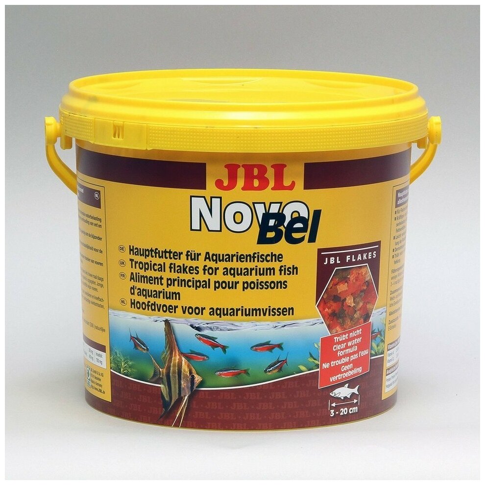 JBL NovoBel - Осн. корм для пресноводных аквариумных рыб, хлопья, 10,5 л (1995 г) - фотография № 11