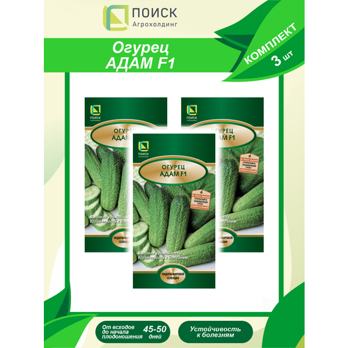 Комплект семян Огурец Адам F1 х 3 шт. комплект семян огурец дездемона f1 х 3 шт