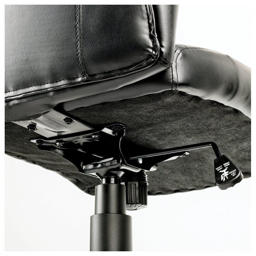 Кресло руководителя Helmi HL-E24 "Iсon", экокожа черная, хром - фотография № 8
