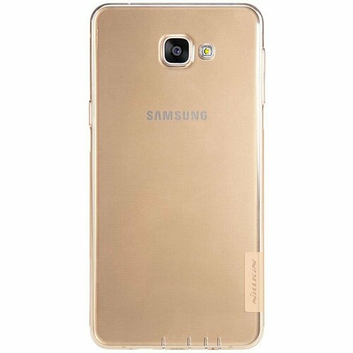 Накладка силиконовая Nillkin Nature TPU Case для Samsung Galaxy A9 (2016) A900 прозрачно-золотая