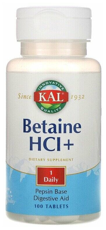 Таблетки KAL Betaine HCl+