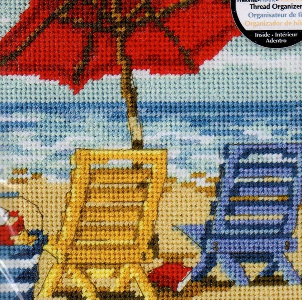 Beach Chair Duo #07223 Dimensions Набор для вышивания 13 x 13 см Гобелен