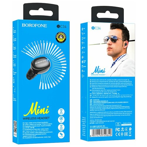 Наушники Borofone BC34 Mikey Mini Black 6931474749840 59000₽