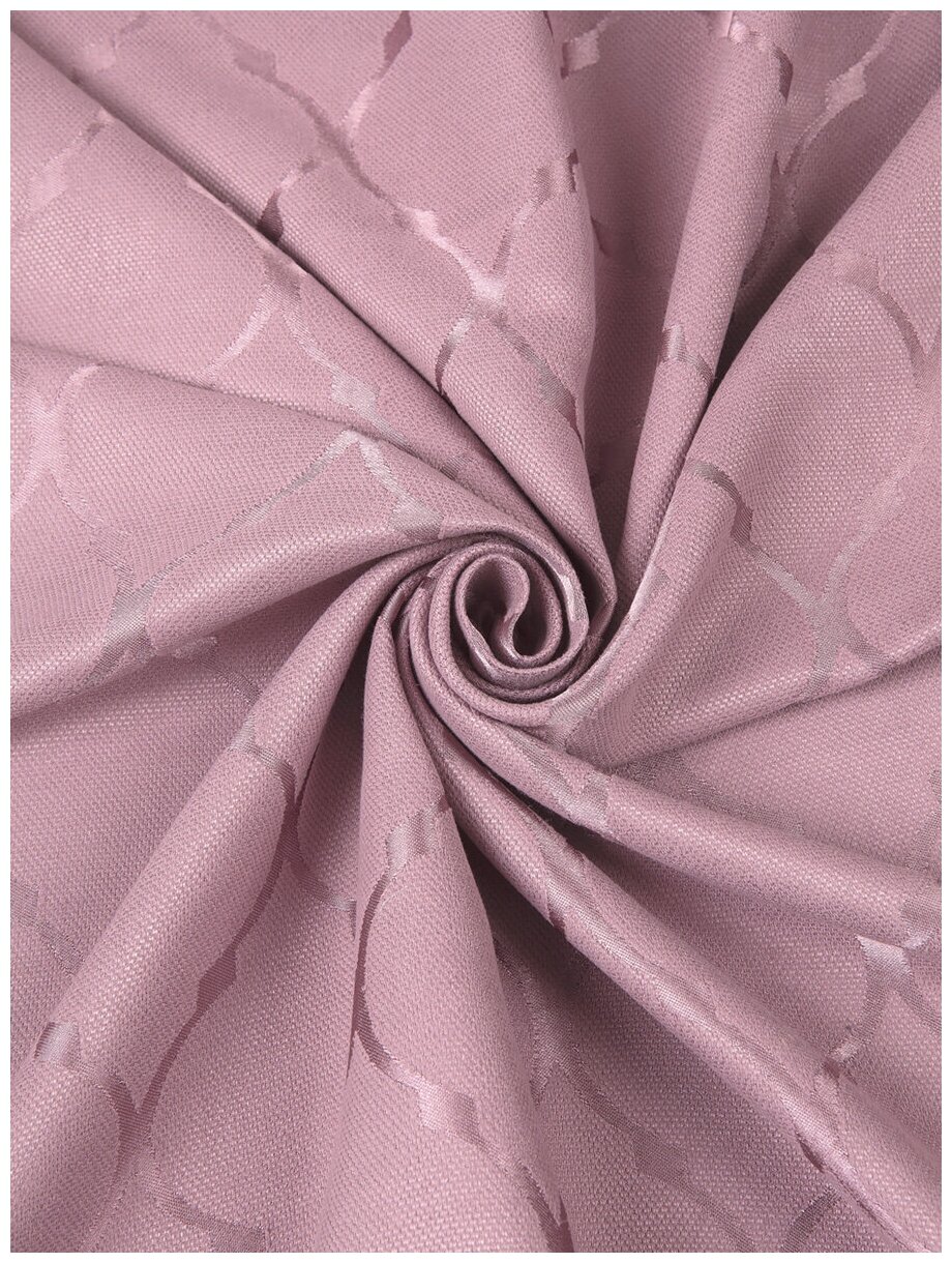 Комплект штор ТД Текстиль жаккард Берт ширина 200см, высота 270см, 2шт, цвет темно-розовый - фотография № 4